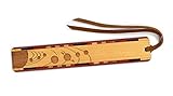 Outer Space - Planets Orbiting Engraved Wooden Bookmark on Cherry with Tassel