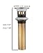 Beelee Antique Brass Pop Up Sink Drainer with overflow