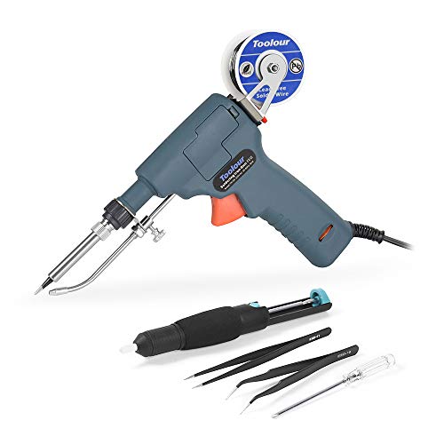 6in1 Soldering Gun Toolour Solder Gun Kit, 60W Temp Adjustable Solder Iron Gun, Automatic Hand