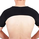 Autohome Elastic Sports Outdoors Shoulder Brace Prevent Periarthritis Support Belts-Black