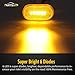 Partsam 5pcs Amber LED Marker Light [DOT Certified], Side Marker Clearance Lights with Reflex Lens for Trailer RV Camper Motorhome, Surface Mount