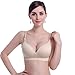 Encounter Women's Wire Free Push Up Cool Comfort Run Sports Bra (S, Beige)