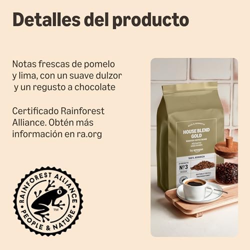 House Blend - Granos de café dorados de 1 kg, 1 paquete
