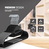 KEPLIN 50 Pack Non-Slip Slimline Hangers with 360 Swivel and Tie Organizer view 3