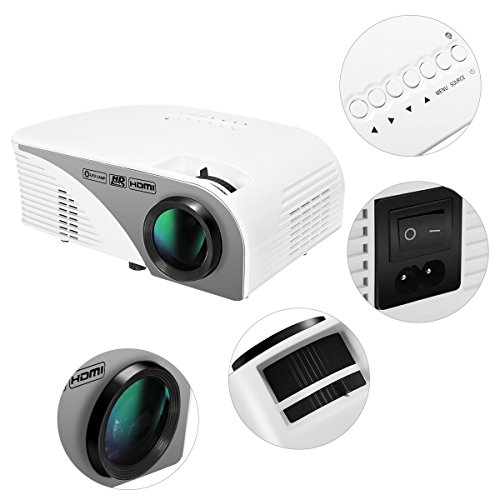 Portable-ProjectorELEGIANT-1200-Lumens-Mini-Multimedia-Home-Theater-LED-ProjectorSupport-Full-HD-1080P-AVVGASDUSB-for-Video-GameMovie-NightFamily-Videos-and-Picture