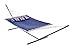 Smart Living 51325-RNVY Santorini Reversible Double Hammock, Navy, Reversible Design Allows Plain or Stripe Design to be Displayed, 450-Pound Capacity