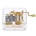 Acrylic Hand Crank Gurdy Gold Movement Music Box Valentine Christmas Gift Somewhere Over The Rainbow