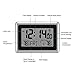 Glisteny Digital Atomic Wall Clock, Indoor Outdoor Thermometer with Wireless Sensor Temperature Monitor for 300ft/100meter Range, Large LCD Display, Calendar, Table Standing, Snooze Without Back Light