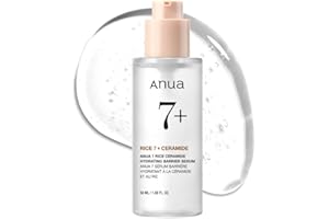 ANUA Rice Ceramide 7 Hydrating Barrier Serum, Moisturizing Serum for Face, Rice, Hyaluronic Acid, Niacinamide, Fragrance Free, Non-comodogenic, Glass Skin, Korean Skin Care, 50ml/1.69fl.oz.