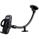 EXSHOW Car Mount,Universal Windshield Dashboard 12 inches Long Arm Car Phone Mount for iPhone X/8/7/6S/6 Plus/5S/5, Samsung Galaxy S6 S5, Nexus 5X/6P, LG, HTC and All Smartphones 3.5-6 inch(Black)