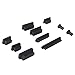 HDE 10pc Anti-Dust Silicone Rubber Port Plugs for MacBook Pro Retina (Black)