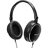Active Noise Cancelling Headphones with inLine Mic for Travel, INSERMORE Hi-fi Stereo over Ear Headsets with Airplane Adapter, Foldable Earphones for iPhone/Android/PC, free Carry Case-Black
