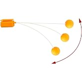 Ceiling Mount Vibration Reminder with Remote Control, USB‑C Rechargeable Peel‑and‑Stick Vibration Device, 3 Vibration Modes, No‑Drill Installation for Apartment Upstairs Noise Reminder, Orange