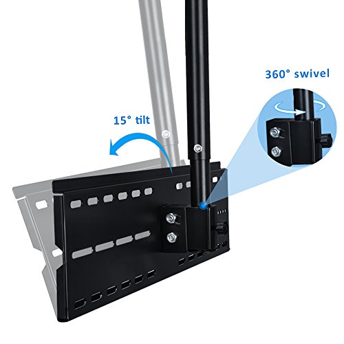 Tv Ceiling Mount With Storage Shelf 360 Degree Swivel Tv Wall