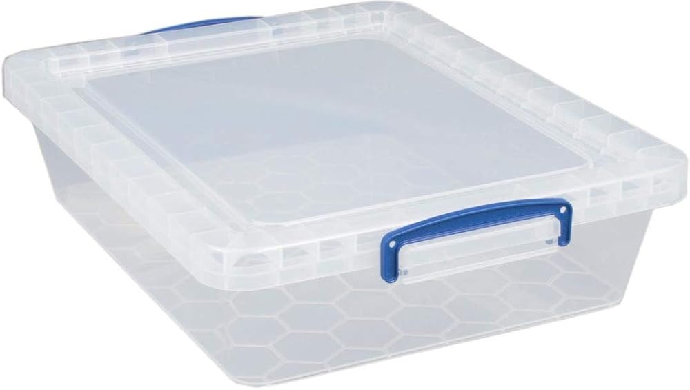 Really Useful Box 10.5 Litre Nestable Clear Box Pack of 3 with Lids