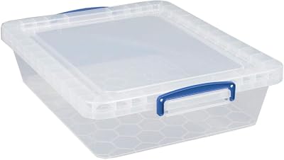 Really Useful Box 10.5 Litre Nestable Clear Box Pack of 3 with Lids