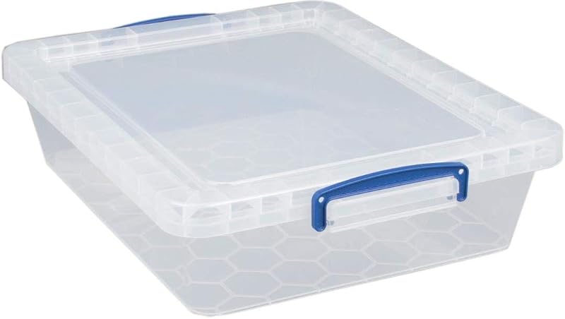 Really Useful Box 10.5 Litre Nestable Clear Box Pack of 3 with Lids