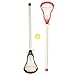 Kids Lacrosse Sticks - 2 Sticks (30 Inches) & 1 Ball - Soft Mesh Pockets, Durable Plastic Handles, & Large Head Design