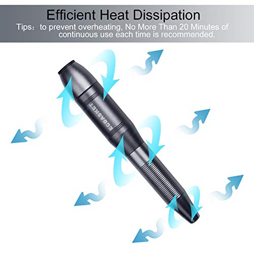 ECBASKET Electric Nail File Nail Electric Drill Nail Dremel Nail File Drill Portable Nail Drill Machine for Acrylic Gel Nails with 150pcs Sanding Bands 11pcs Drill Bits (black)
