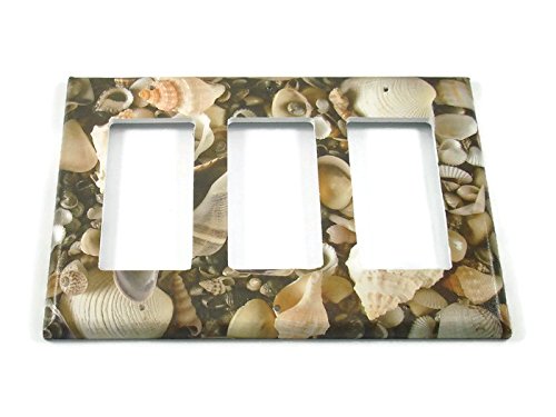 Triple Rocker Light Switch Cover, Seashell (248TR)