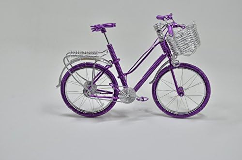 Classic bike model, metal-wire braided miniature sculpture, fun stuff, gift and home decor idea