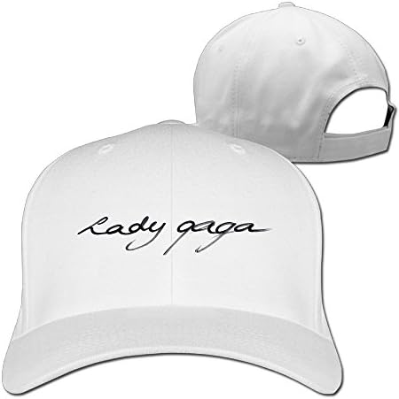 Mens Womens Lady Gaga Handwritting Pure Snapback Peaked Cap Baseball Hats White