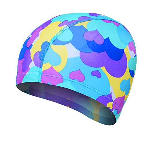 AhlsenL 4-Pack Swimming Cap for Women Girls, Spandex Cloth Fabric Swimming Swim Cap Hats Bathing Cap Solid Color - Thumbnail 3