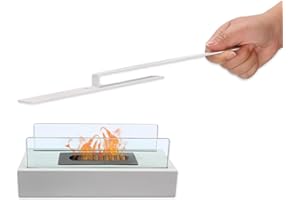 Fancy Shop Tabletop Fire Pit, Outdoor Portable Table Top, Firepit Indoor Tabletop Fireplace Bowl for Patio Balcony,Backyard Livingroom Table Decor for Valentine Decorations (Rectangular, White)