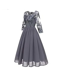 GABERLY - Vestido de noche para dama de honor, de gasa bordada, de lujo, para mujer