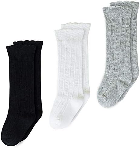 Cotton Fairy ベビー ハイソックス ３枚組 可愛い キッズ ガールズ 靴下 快適 おしゃれ 赤ちゃん 女の子 ストッキング