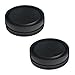 VKO E-Mount Body Cap Rear Lens Cap Kit Replacement for Sony A6000 A6100 A6300 A6400 A6500 A6600 A5100 A5000 A7 III II A7R IV III II A7S II A9 NEX-7 NEX-6 NEX-5 Replaces ALCB1EM ALCR1EM(2 Pack)