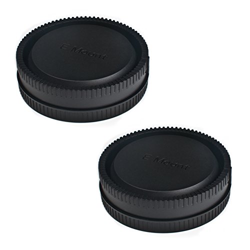 VKO E-Mount Body Cap and Rear Lens Cap Kit Compatible for Sony A6000 A6100 A6300 A6400 A6500 A6600 A5100 A5000 A7 III II A7R IV III II A7S II A9 NEX-7 NEX-6 NEX-5