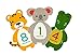 Pearhead First Year Monthly Milestone Felt Animal Photo Sharing Baby Belly Stickers, 1-12 Months