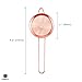 Homestia Fine Mesh Strainer for Kitchen, 304 Stainless Steel Cocktail Sieve Sifters for Food, Liquid Strainer Cup for Food, Drinks, Tea, Rice, Oil, Coffee, Juice, Flour, Fruits, Vegetables (Rose Gold)
