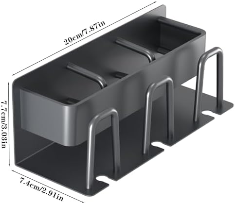 Support pour brosses à dents, brosse électrique, aluminium spatial, couleur gris, sans perçage