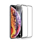 OMOTON 3D Full Coverage Tempered Glass Screen Protector Compatible with iPhone Xs Max 6.5 inch [2 Pack]