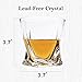 Elegant Whiskey Glasses (2) for Whiskey, Bourbon, Scotch | Whiskey Glass Set of 2 | Sophisticated, Crystal 2-Piece Whisky Set | Beautiful, Old Fashioned Rocks Glasses | Set of Hand Crafted Tumblers