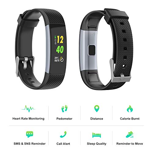 BuTure Fitness Tracker, Pedometer for Walking, Heart Rate Monitor Watch, Step Counting for Walk, Calorie Counter, Sleep Quality Monitor, Waterproof Activity Tracker for Kids, Women and Men