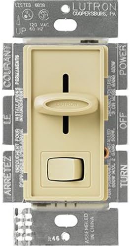 Lutron Skylark Preset Dimmer Switch, 600-Watt, Single-Pole, S-600PH-IV, Ivory