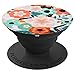 Phone Grip Floral Print. Teal Pink Orange Flower Design PopSockets PopGrip: Swappable Grip for Phones & Tablets PopSockets Adhesive PopGrip