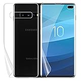 AMOVO Screen Protector for Galaxy S10 Plus/S10+ (6.4'') [2Front+1Back] [Fingerprint ID Friendly] Samsung Galaxy S10 Plus Screen Protector TPU [Not Glass] S10+ Case Friendly Soft Film (2Front+1Back)