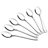 Obston 12-Piece Tea Spoon Set, Dessert Coffee Spoon, Stainless Steel Mirror Polishing