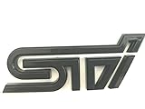 Exotic store SB-STI Replacement 2015 2016 2017 Black Limited Trunk STI BLACK EMBLEM WITH GLOSS BLACK BORDER For Subaru WRX STI Rear AMD Emblem Badge All models (Black)