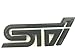 Exotic store SB-STI Replacement 2015 2016 2017 Black Limited Trunk STI BLACK EMBLEM WITH GLOSS BLACK BORDER For Subaru WRX STI Rear AMD Emblem Badge All models (Black)