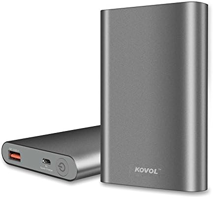 Portable Power Bank with Quick Charge 3.0, KOVOL 10000mAh Slim Charger External Battery for Samsung, iPhone, iPad and More