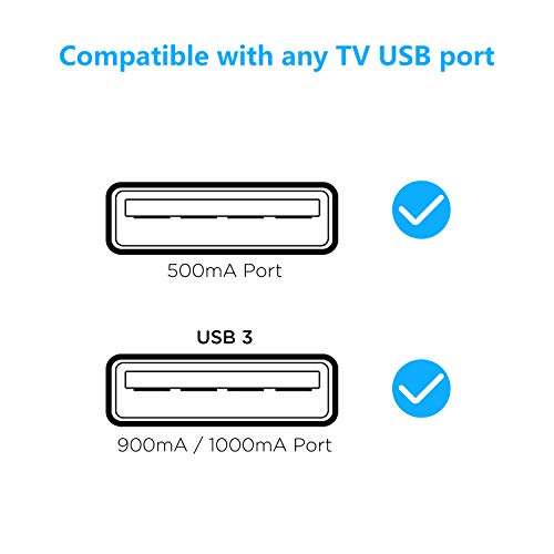 USB Power Cable for Fire Stick Accessories, Micro USB Power Adapter for Fire Stick, Fire Stick 4K, Fire Stick 4K Ultra HD (No AC Adapter Required)