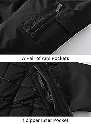 BGOWATU Men's Jacket Windproof Qulited Bomber