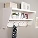 Prepac Floating Entryway Shelf & Coat Rack in White
