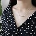 Balance Tube Bar Necklace, 925 Sterling Silver Curved Bar Pendant Necklace, Simple Jewelry Gift for Women and Girls