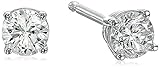 14K White Gold Diamond Stud Earrings (1/4 cttw, K-L Color, I2 Clarity)